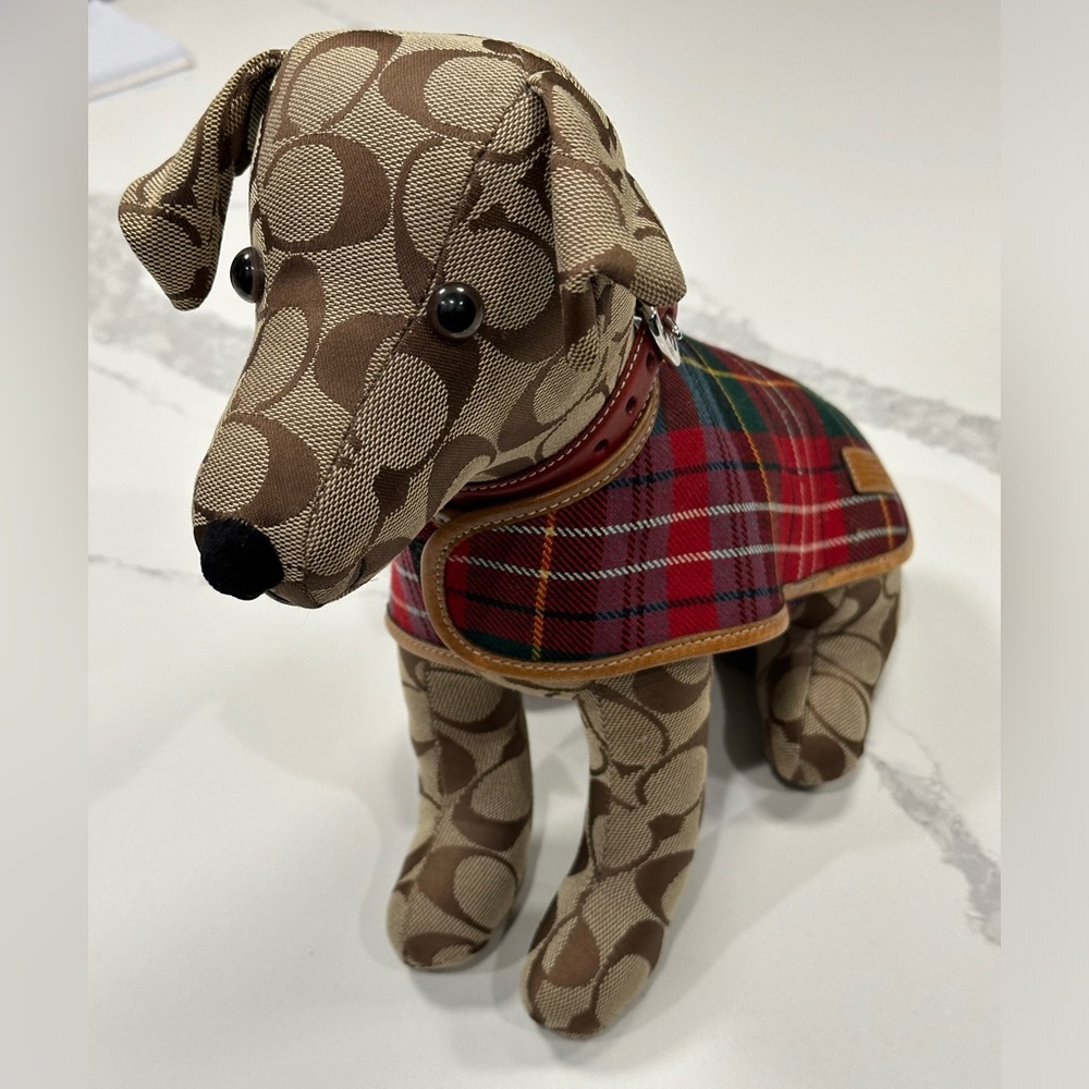Coach Signature Rare collectible khaki stuffed dog